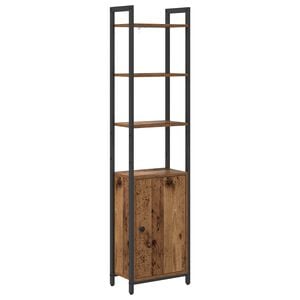 vidaXL Boksk&aring;p 6 niv&aring;er 40 x 24 x 161 cm Konstruerat tr&auml; Gammalt tr&auml;