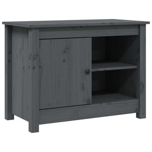 vidaXL Tv-b&auml;nk gr&aring; 70x36,5x52 cm massiv furu