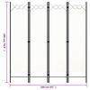 vidaXL Rumsavdelare 4 paneler vit 160x180 cm