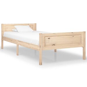 vidaXL S&auml;ngram utan madrass massiv furu 90x200 cm