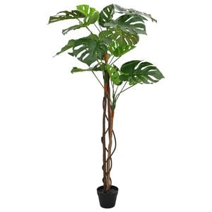 vidaXL Konstgjord Monstera V&auml;xt Gr&ouml;n 94 x 18 x 170 cm Tyg och tr&auml;