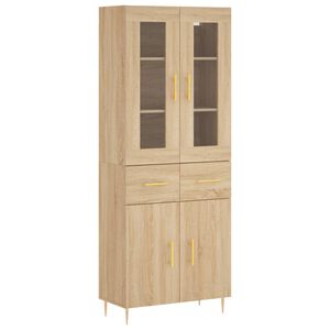 vidaXL H&ouml;gsk&aring;p sonoma-ek 69,5x34x180 cm konstruerat tr&auml;