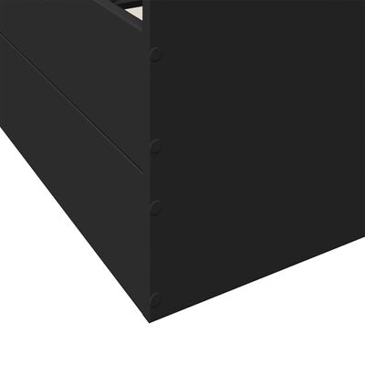 vidaXL Sängram med lådor svart 90x200 cm konstruerat trä