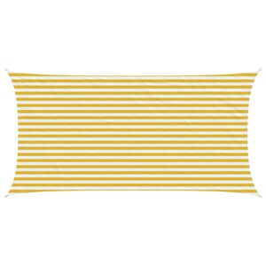 vidaXL Sols&auml;tt segel Gul och Vit 2,5 x 6 m HDPE