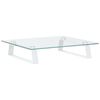 vidaXL Sk&auml;rmst&auml;ll vit 40x35x8 cm h&auml;rdat glas och metall