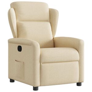 vidaXL Reclinerf&aring;t&ouml;lj gr&auml;ddvit tyg