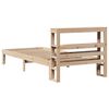 vidaXL Sängram med huvudgavel 90x200 cm massiv furu