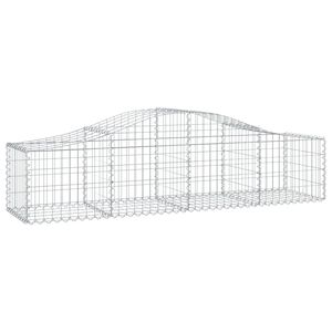 vidaXL Gabion b&aring;gformad 200x50x40/60 cm galvaniserat j&auml;rn