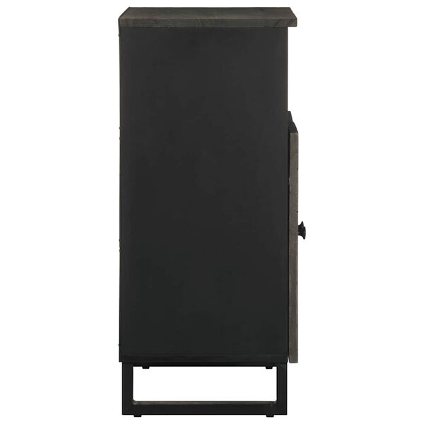 vidaXL Skänk svart 60x33x75 cm massivt mangoträ