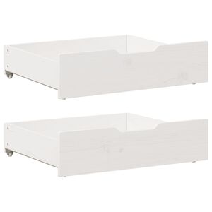 vidaXL S&auml;ngl&aring;dor 2 st vit 75x55x17 cm massiv furu
