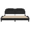 vidaXL Bed Frame "Viana" without Mattress Black 180x200 cm Faux Leather
