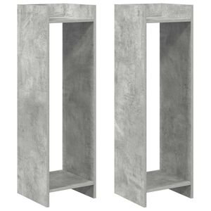 vidaXL V&auml;xtst&auml;ll med hylla BetongGr&aring; 30 x 30 x 100 cm Konstruerat tr&auml;