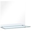 vidaXL V&auml;ggspegel med hylla 50x50 cm h&auml;rdat glas
