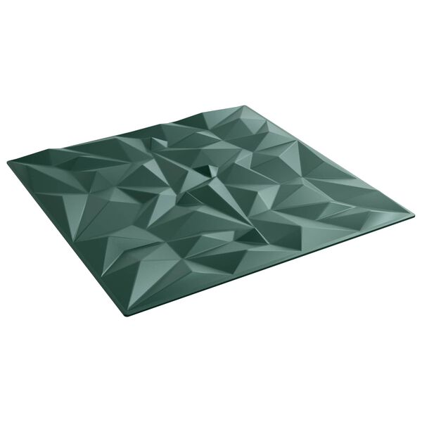 vidaXL V&auml;ggpaneler 24 pcs Amethyst Gr&ouml;n 50 x 50 cm XPS Skum