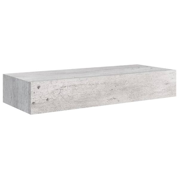vidaXL Vägglådor betonggrå 2 st 60x23,5x10 cm MDF