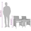 vidaXL Trädgårdssoffa 2-sits med bord och pallar beige konstrotting