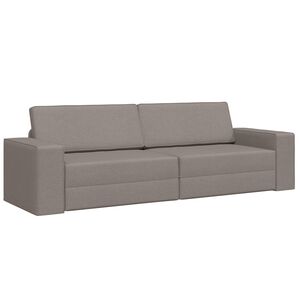 vidaXL Soffs&auml;ng Taupe 245 x 78 x 77 cm tyg