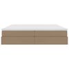 vidaXL F&ouml;rvaringss&auml;ng med madrass Cappuccino 200 x 200 cm Konstl&auml;der