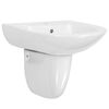 vidaXL Handfat Vit 52 x 45 x 49 cm Glaserad keramik