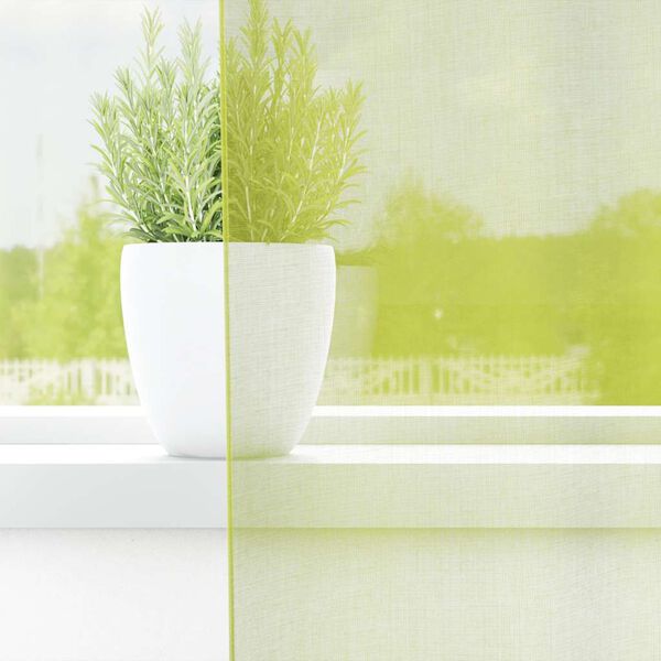 vidaXL Voile gardiner med genomföringar 2 st äppelgrön 140x140 cm