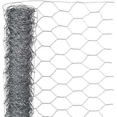 Nature Ståltrådsnät hexagonalt 0,5x2,5 m 25 mm galvaniserat stål