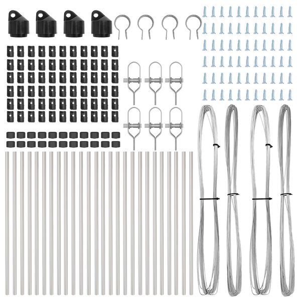 vidaXL Stängselstolpe Övrigt 26 pcs Grå 3,2 x 3,2 x 120 cm Stål