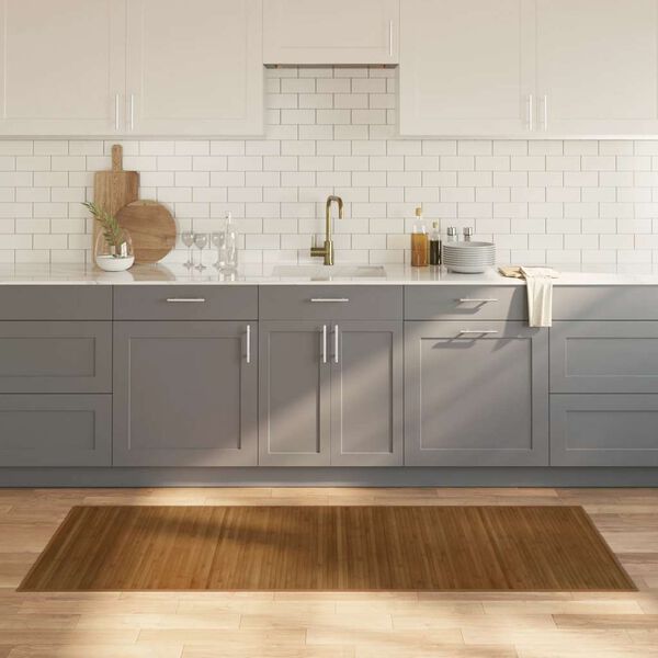 vidaXL Matta rektangul&auml;r brun 80x200 cm bambu