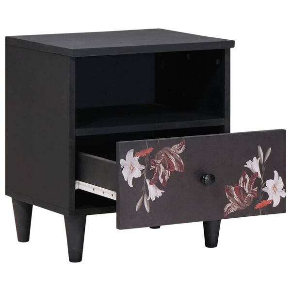 vidaXL S&auml;ngbord med l&aring;da Brun 40 x 33 x 46 cm Massivt mangotr&auml;