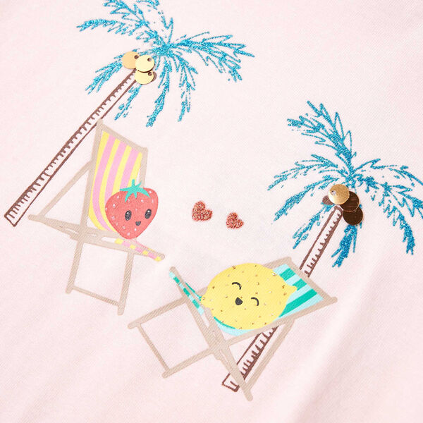 T-shirt f&ouml;r barn mjuk rosa 140