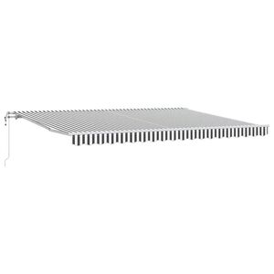 vidaXL Markis automatiskt inf&auml;llbar antracit&vit 450x300 cm