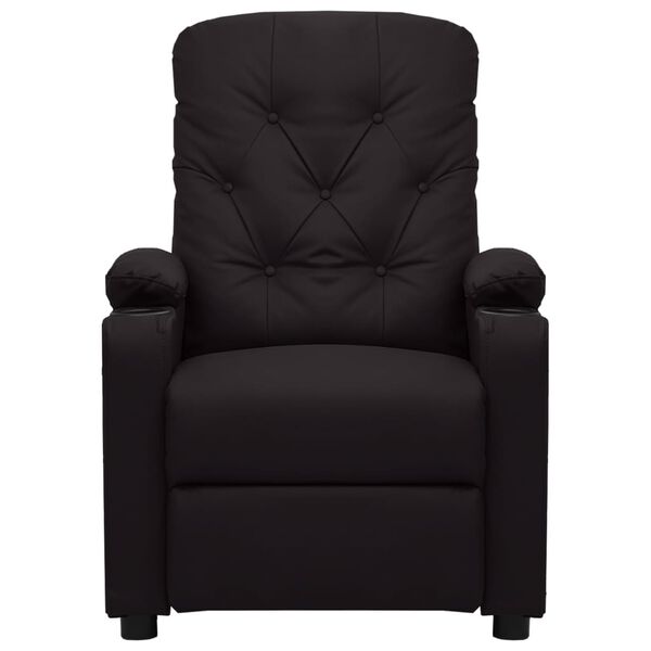 vidaXL Massagefåtölj svart konstläder