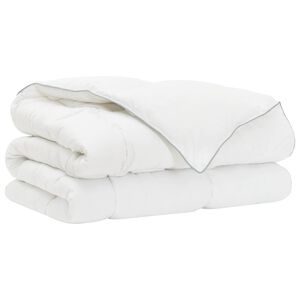 vidaXL Dunt&auml;cke Vit 135 x 200 cm Bambufiber