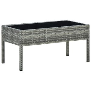 vidaXL Tr&auml;dg&aring;rdsbord gr&aring; 75x40x37 cm konstrotting