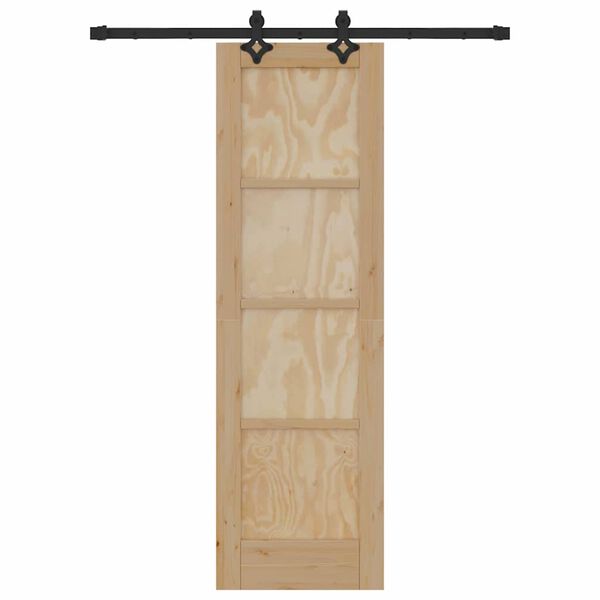 vidaXL Skjutd&ouml;rr ORKDAL Brun 61 x 198,5 cm Massiv furu