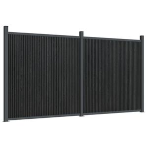 vidaXL Staketpanel gr&aring; 353x186 cm WPC