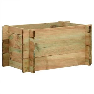 vidaXL Tr&auml;dg&aring;rdsupph&ouml;jd Gr&ouml;nsaksb&auml;dd Gr&ouml;n 80 x 80 x 32 cm Massiv furu