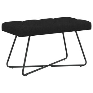 vidaXL B&auml;nk med knappar Svart 80 x 40 x 46 cm Tyg