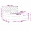 vidaXL B&auml;ddfj&auml;der med madrass med huvudgavel M&ouml;rkbrun 200 x 200 cm tyg