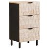 vidaXL Sideboard Vit Tv&auml;tt Finish 40 x 33 x 75 cm Massivt mangotr&auml;