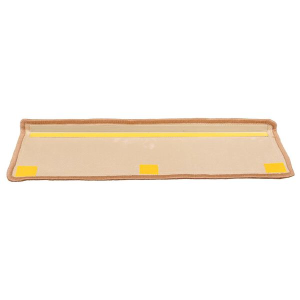 vidaXL Trappstegsmattor sj&auml;lvh&auml;ftande 10 st 65x21x4 cm beige