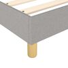 vidaXL Boxspring-s&auml;ngram ljusgr&aring; 200x200 cm tyg