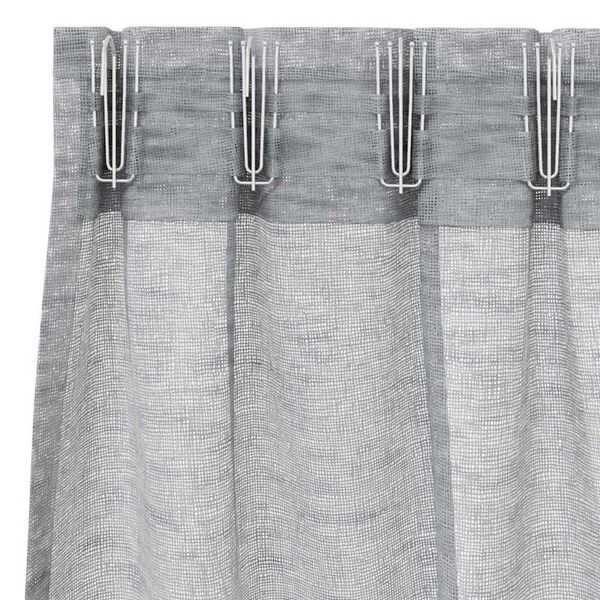 vidaXL Voile Gardin med gardiner 2 pcs Mörkgrå 140 x 140 cm Polyester