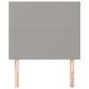vidaXL Sänggavel ljusgrå 80x5x118/128 cm tyg