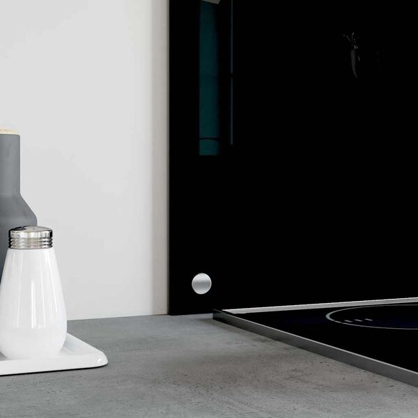 vidaXL Stänkskydd svart 100x40 cm härdat glas