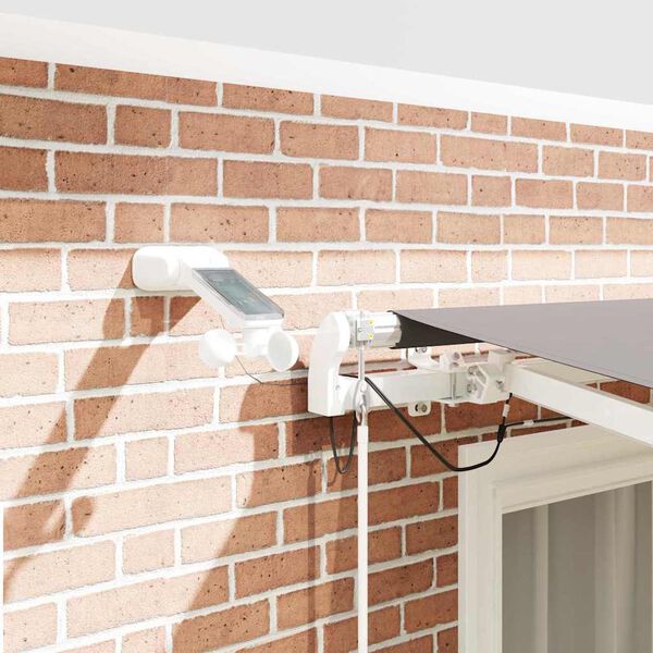 vidaXL Utf&auml;llbar markis Ljusgr&aring; 300 x 250 cm Polyester och metall