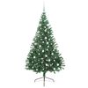 vidaXL Konstgjord F&ouml;rbelyst Julgran med 300 LED-lampor Gr&ouml;n 180 cm PVC