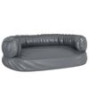 vidaXL Ergonomisk hundb&auml;dd gr&aring; 60x42 cm konstl&auml;der
