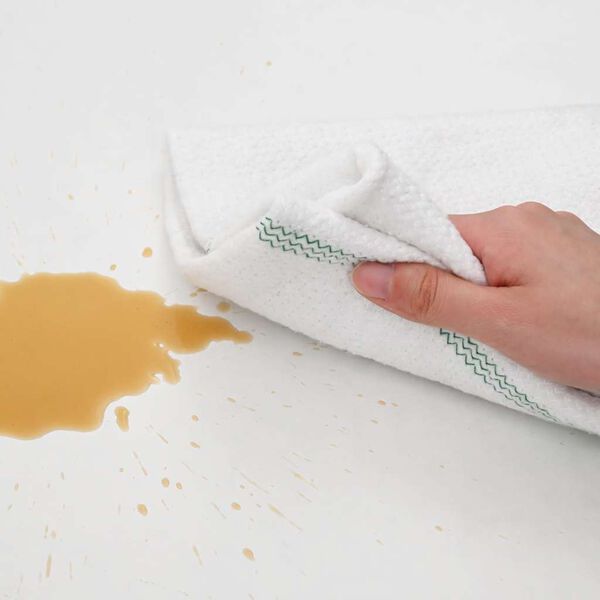 vidaXL Reng&ouml;ringsdukar 50 st vit med gr&ouml;na r&auml;nder 50x60 cm