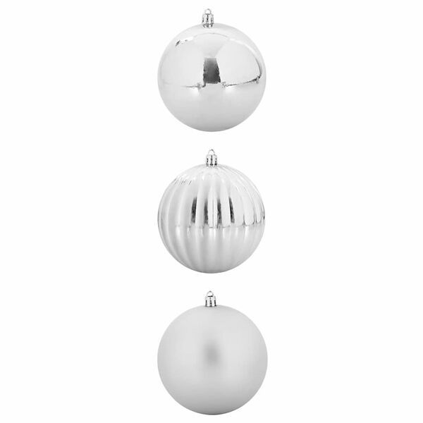 vidaXL Julgransprydnad Set XXL 3 pcs Silver Plast