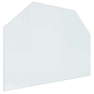 vidaXL Glas eldstad platta Transparent 80 x 60 cm Glas